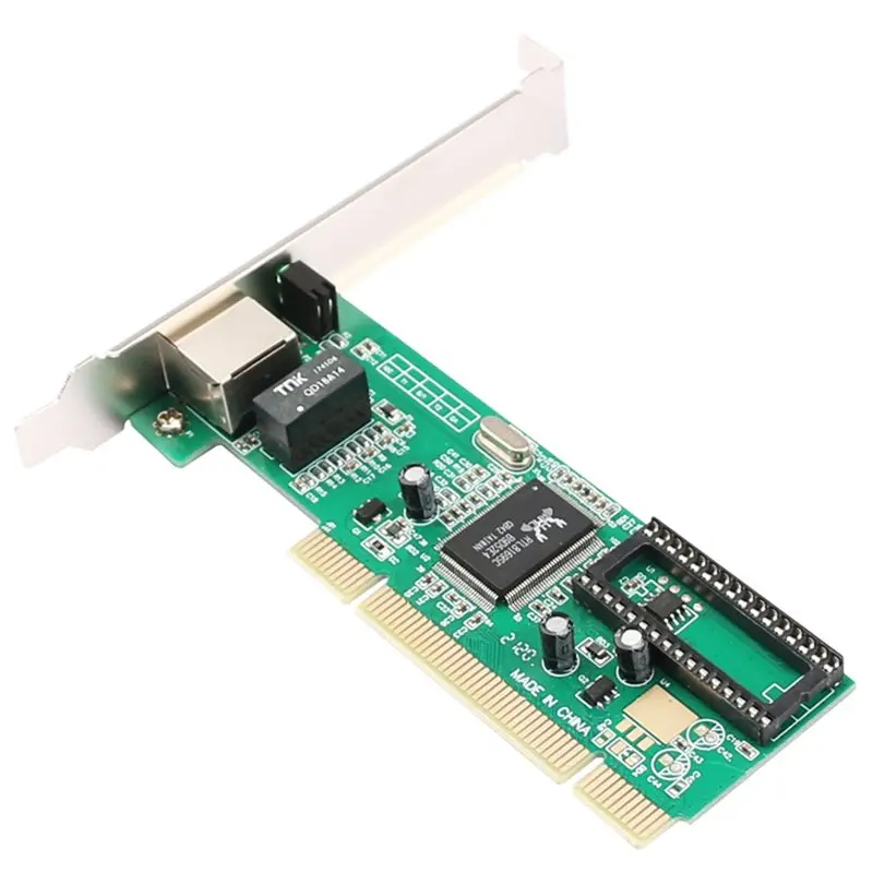 For Desktop PC Network Adapter RTL8169 Chipset Gigabit PCI Ethernet Card 1000Mbps, RJ45 Single Port, Fits Big& Small Cases Chip