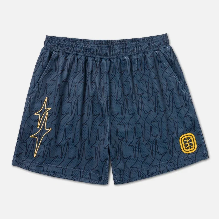 2026 New Lightning Running Basketball Trend Printed Quick Drying Casual Sports Shorts Men's Beach Pants