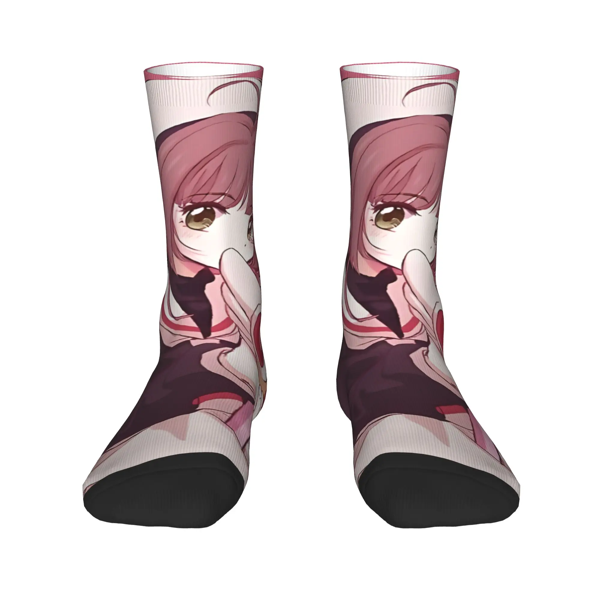 Funny Sock Bandai Cardcaptor Sakura The Cute Cardcaptor Harajuku Seamless Pattern Printed Men Crew Socks Novelty Men's Socks
