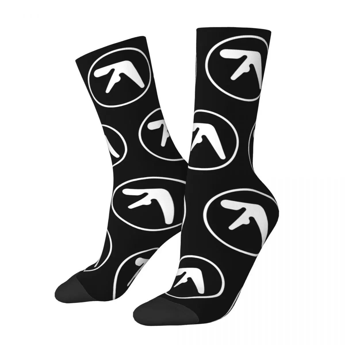 Casual Aphex Twin Basketball Socks Polyester Crew Socks for Unisex Sweat Absorbing