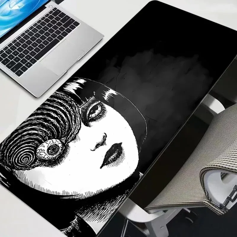 ألعاب مكتب حصيرة Junji Ito XXL ماوس الكمبيوتر هدية ماوس الوسادة مكتب عمل منصات كبيرة ماوس نونسليب ماوس الحصير للكمبيوتر ل LOL #4