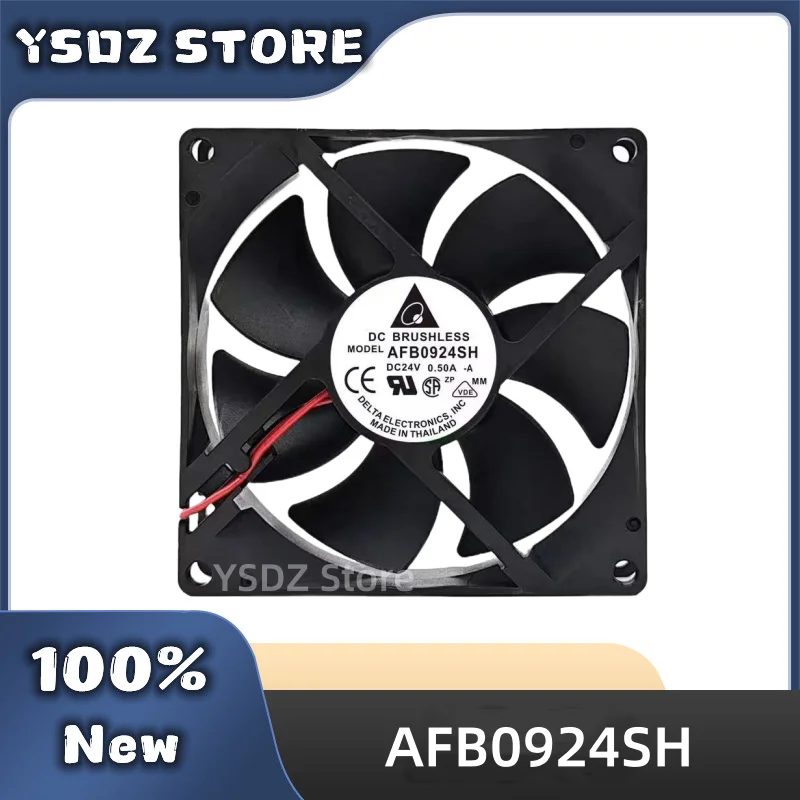AFB0924SH 2-wire DC24V 0.50A 90*90*25MM For Delta New Original Cooling fan Fast Shipping