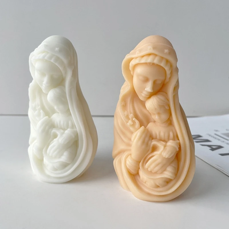 Mary with Baby Silicone Molds Virgin Mary Resin Moulds for DIY Art Crafts Dropsale