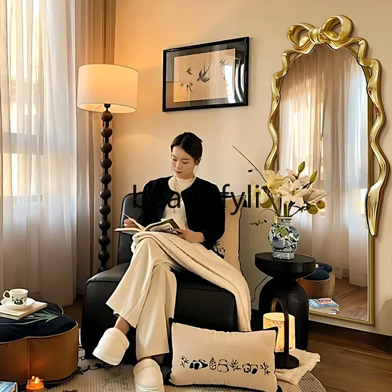 

ssK178 ss 25 French-style wall-mounted full-length mirror arched artistic full-body mirror light luxury floor-to-ceiling fitting