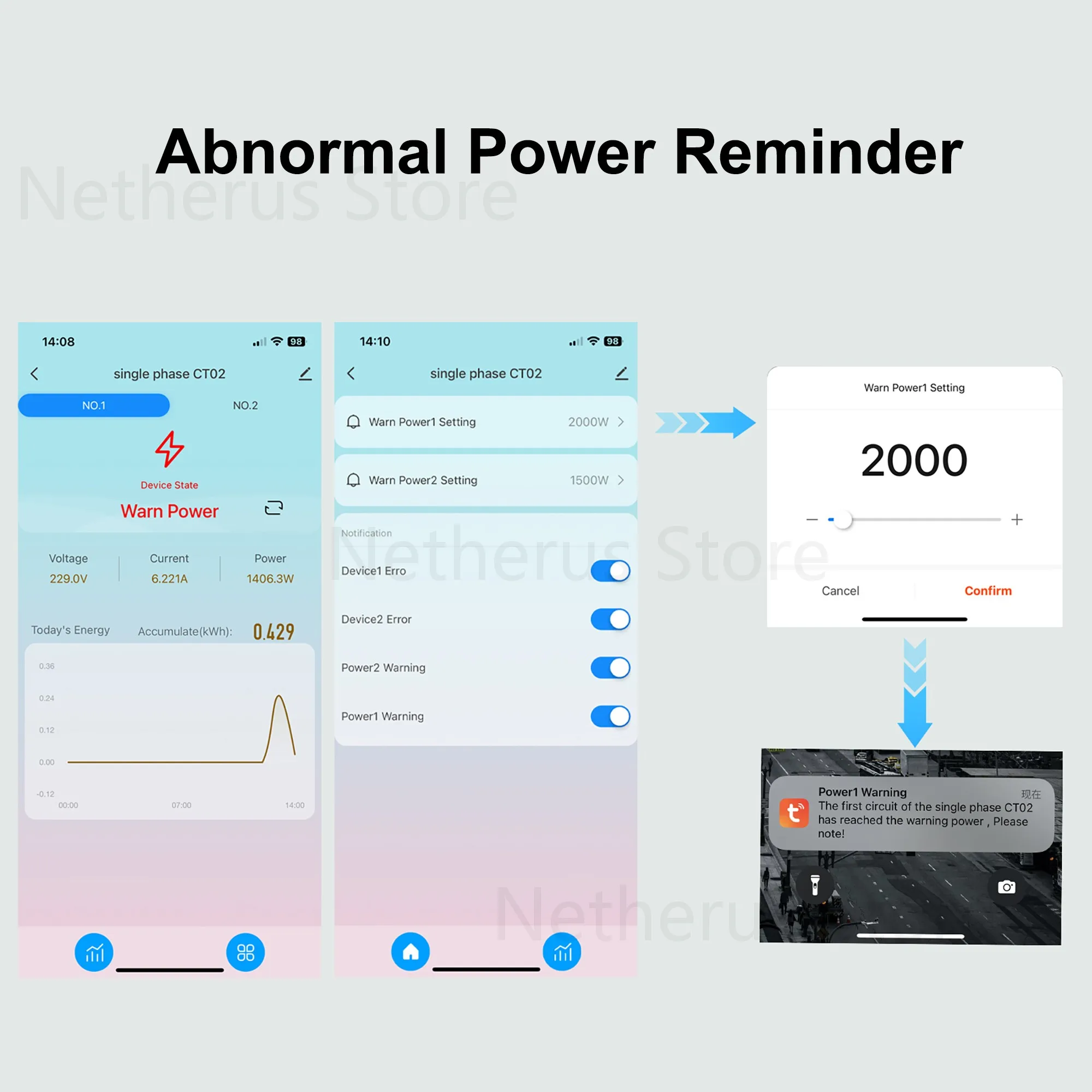 Tuya Smart Life WiFi مقياس الطاقة الرقمي 80A مع تطبيق مستشعر CT المشبك مراقب في الوقت الحقيقي استهلاك الطاقة 110 فولت 240 فولت 50/60 هرتز