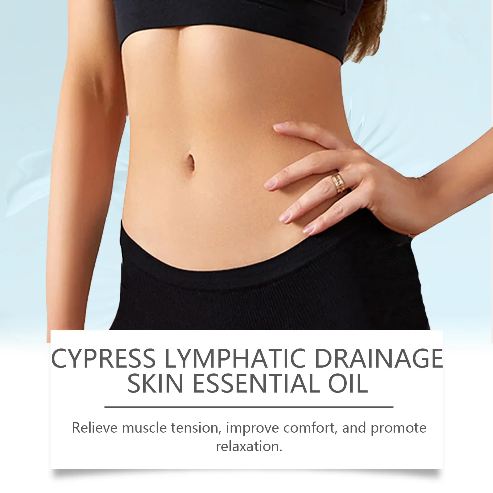 Lymphatic Drainage Oil Weight Loss Detox Fat Burning Promote Metabolism Firming Belly Thigh Body Massage Cypress Essential Oil