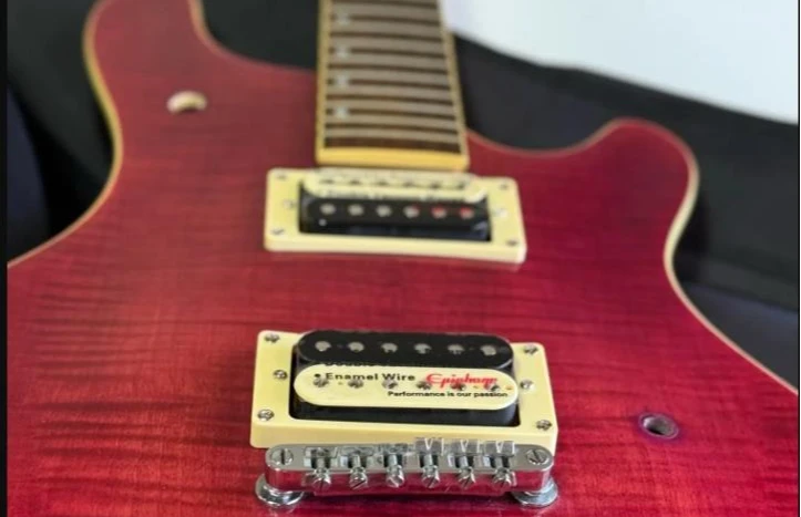 

Оригинальный стандартный звукосниматель хамбакера 1C, СДЕЛАНО В КОРЕЕ для электрогитары, желтая рамка, зебра