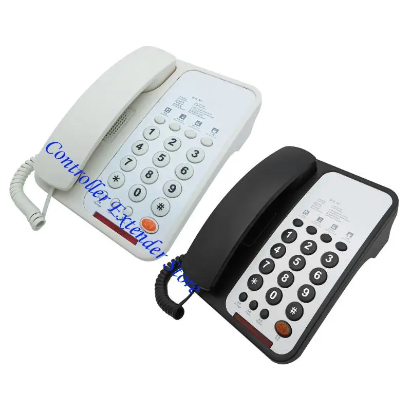 N84B Corded Telephone Basic Landline Phone for Seniors Analog Home Phone Redial