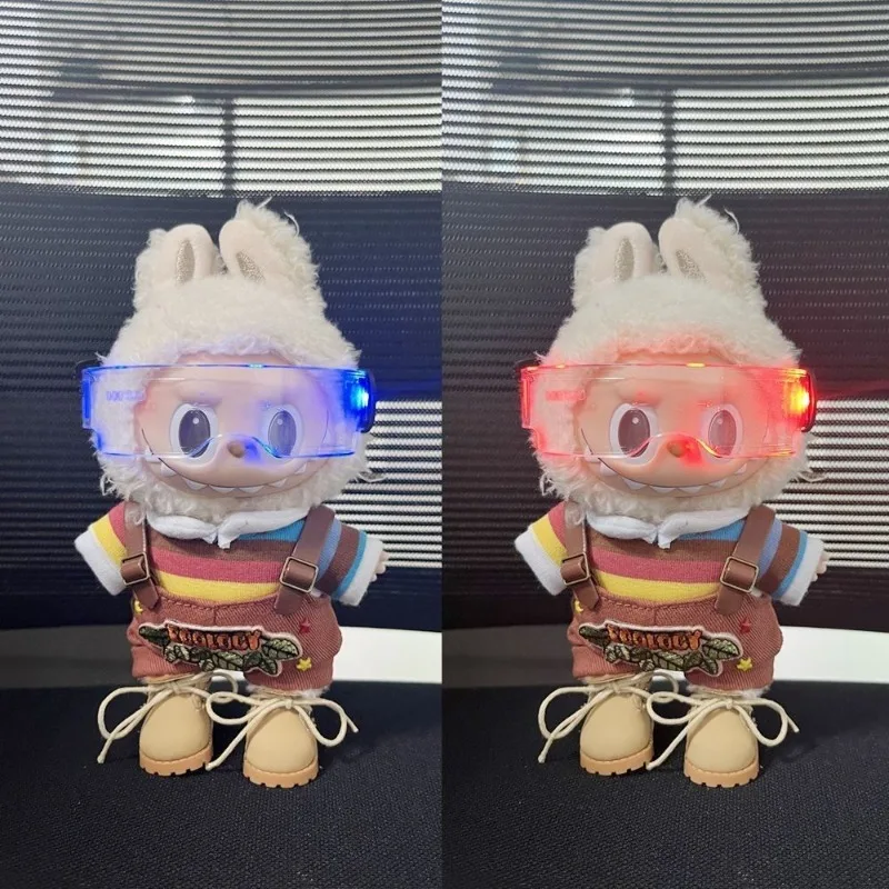 

Светящиеся очки Cyber007 для куклы, 20/15 см, хлопковая кукла, крутые светящиеся аксессуары для камеры в стиле панк