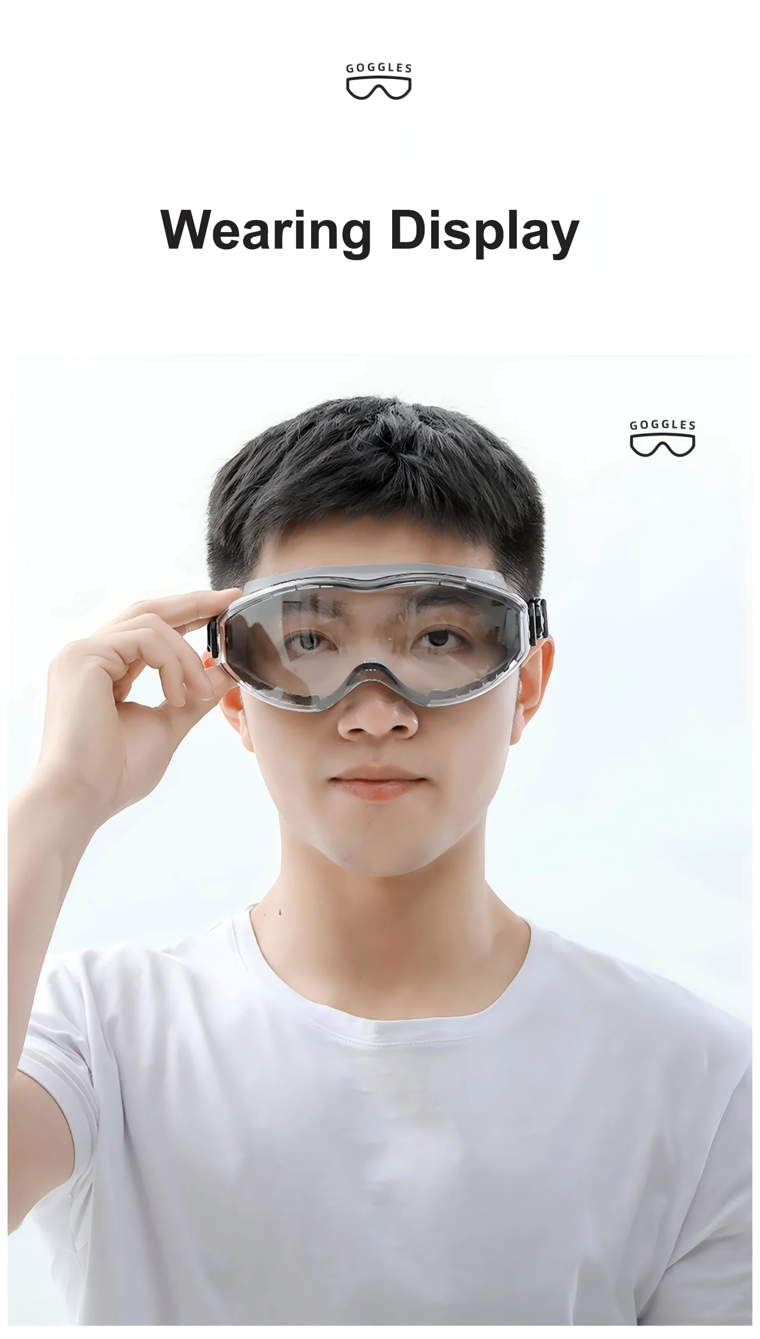 TPE Anti Dust Goggles Anti Fog/Wind/Sand Riding Fully Sealed Dust-Proof Industrial Protective Glasses Comfortable
