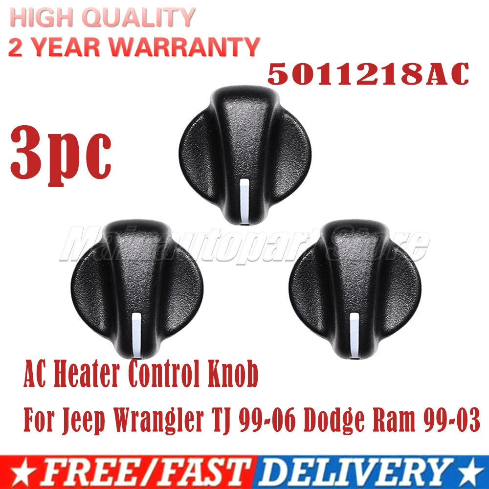 5011218AC  A/C Heater Climate Control Blower Fan Knobs Panel Switch Buttons For Jeep Wrangler TJ 99-06 Dodge Ram 99-03  5183281A