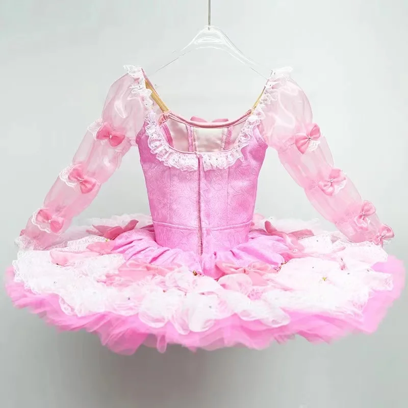 High-end customized pink Fairy Doll Variations adult and children's performance competition costumes