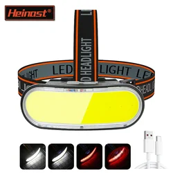 Super bright COB fishing headlamp Portable work light Outdoor camping light With white light & red light With power display