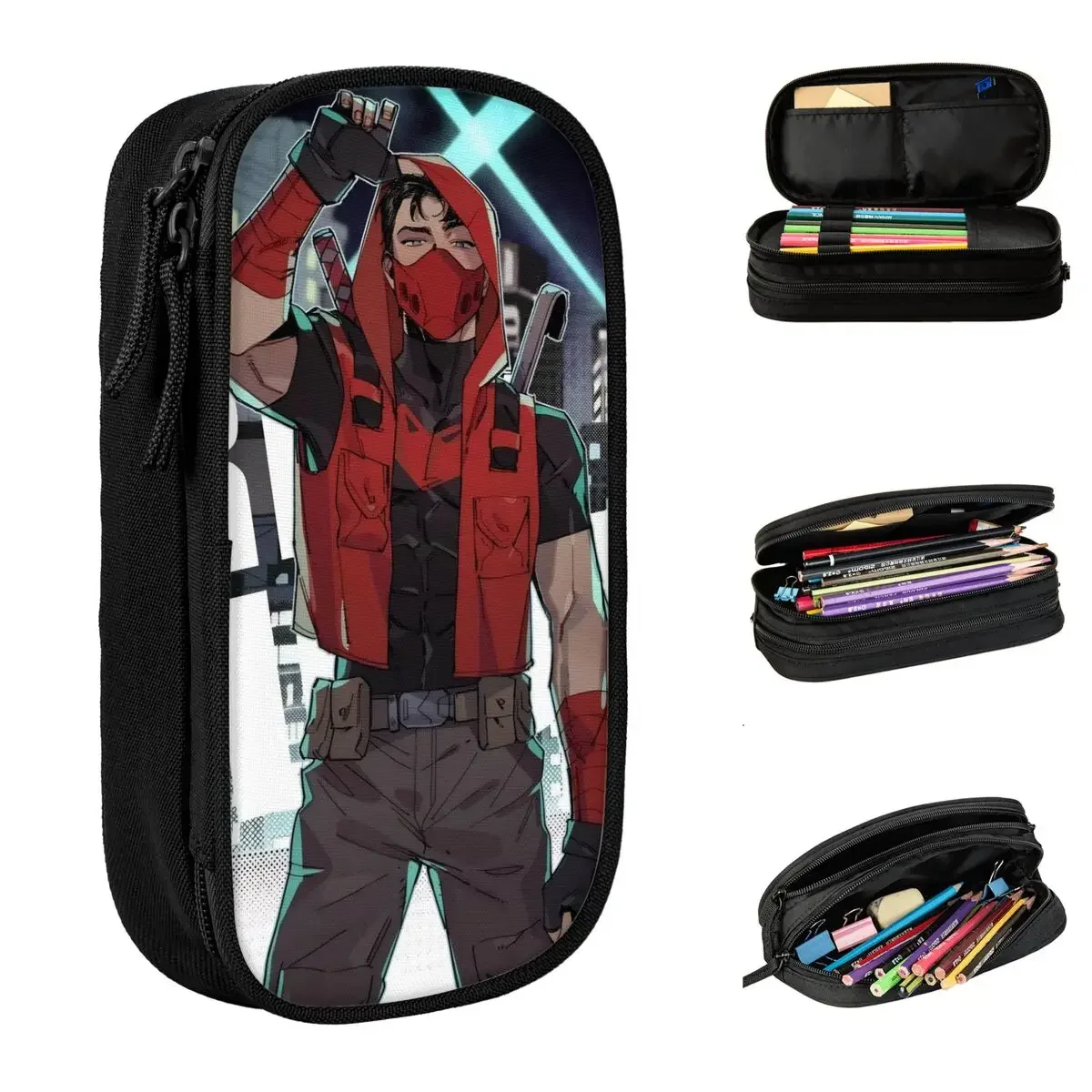 Jason Todd Pencil Case Comics Superhero Pen Box Bag Kids Big Capacity School Supplies Zipper Pencilcases