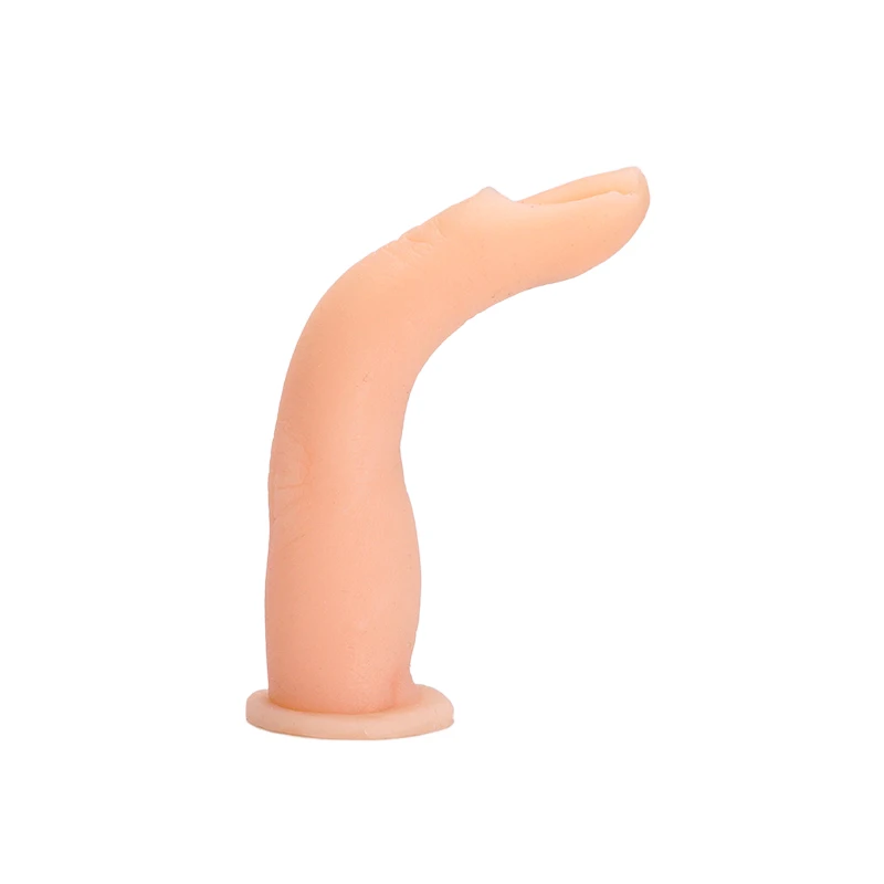 Nail Art Training Hand Soft Silicone Practice Fake Finger Nail With Joints Bendable False Fingernails Tips Manicure Accesories