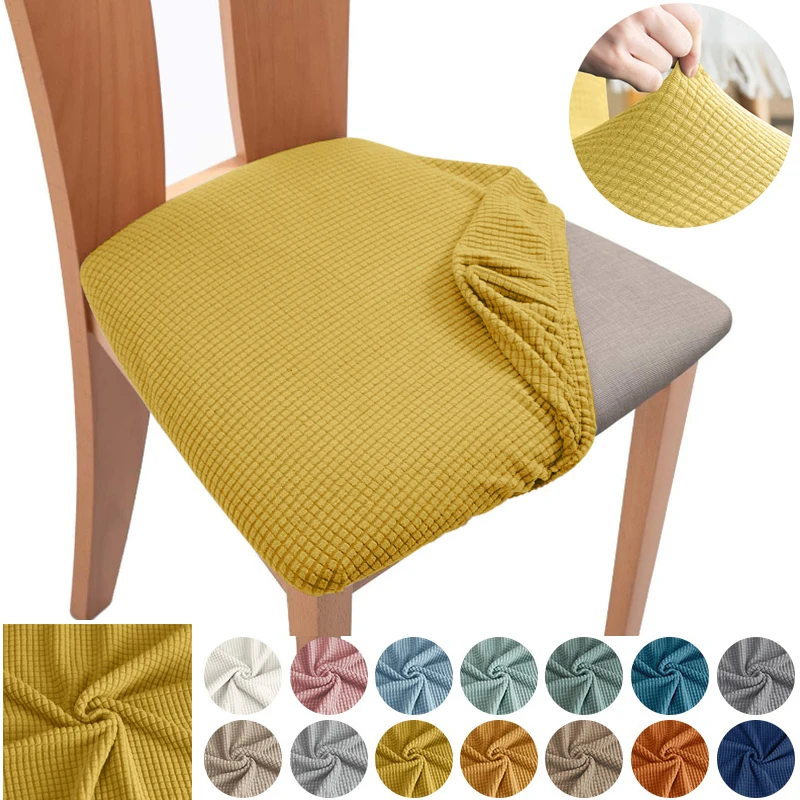 1/2/4/6 Pcs Jacquard Chair Cover For Dining Room Chair Seat Cover Spandex Cushion Stool Removable Chair Covers For Wedding Home