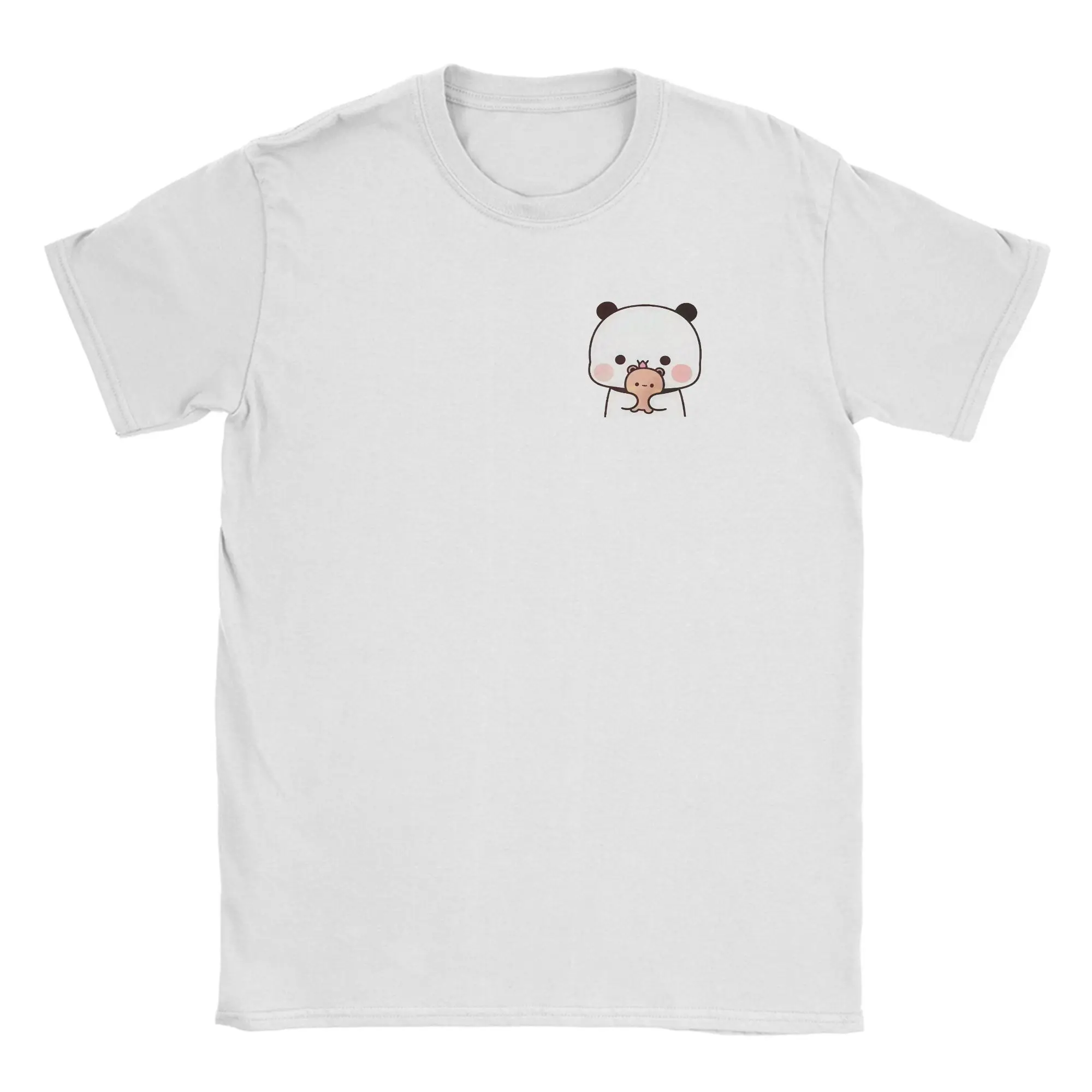 Men T Shirt Bubu Dudu Bear their baby T-Shirts Harajuku Cute Couple Outfits Summer Tees Streetwear 100% Cotton Birthday Gift,