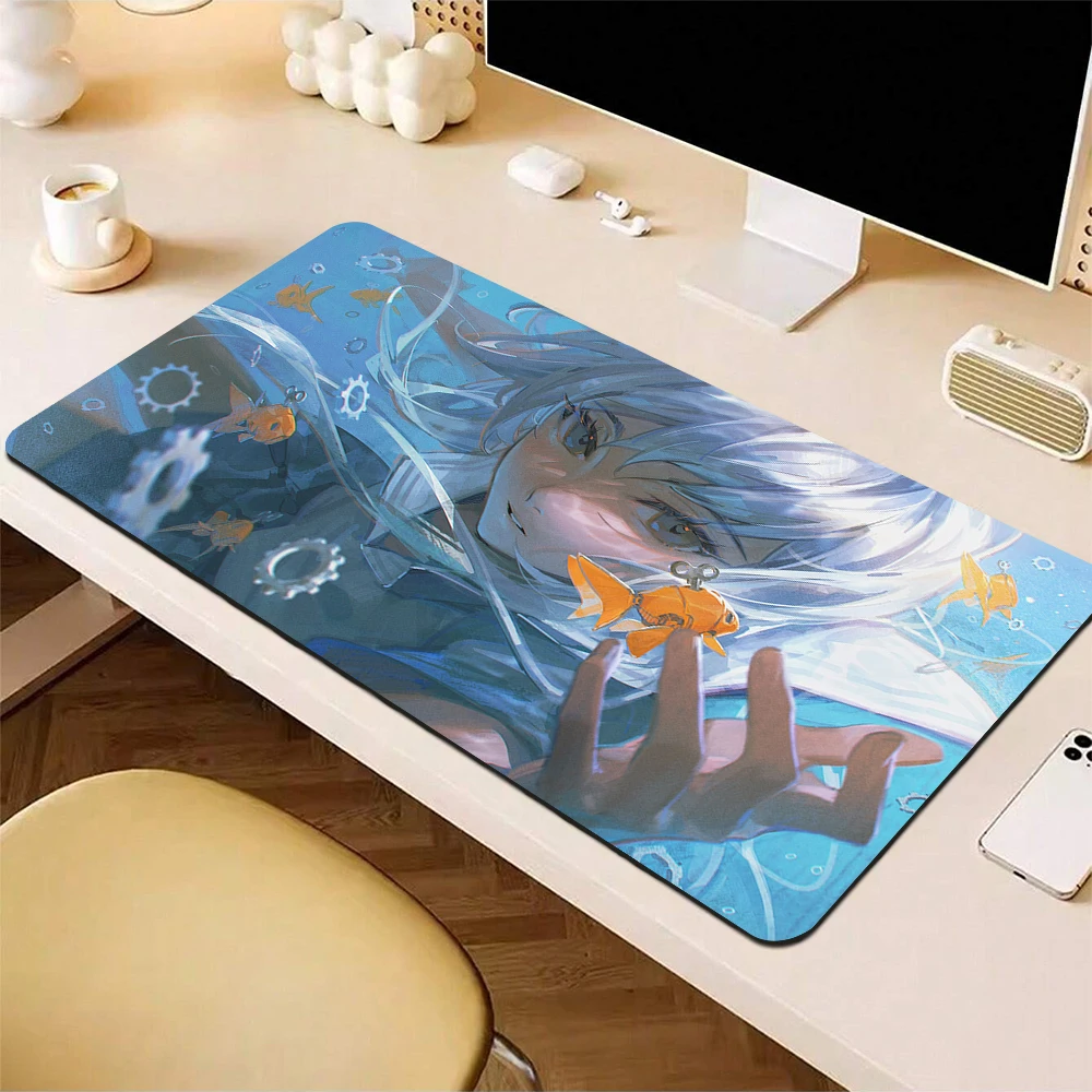 Grande HD Print Gaming Mouse Pad, Anime Girl Gamer Mousepad, Computer Desk Mat, Teclado Do Escritório, Tapetes De Mesa De Borracha