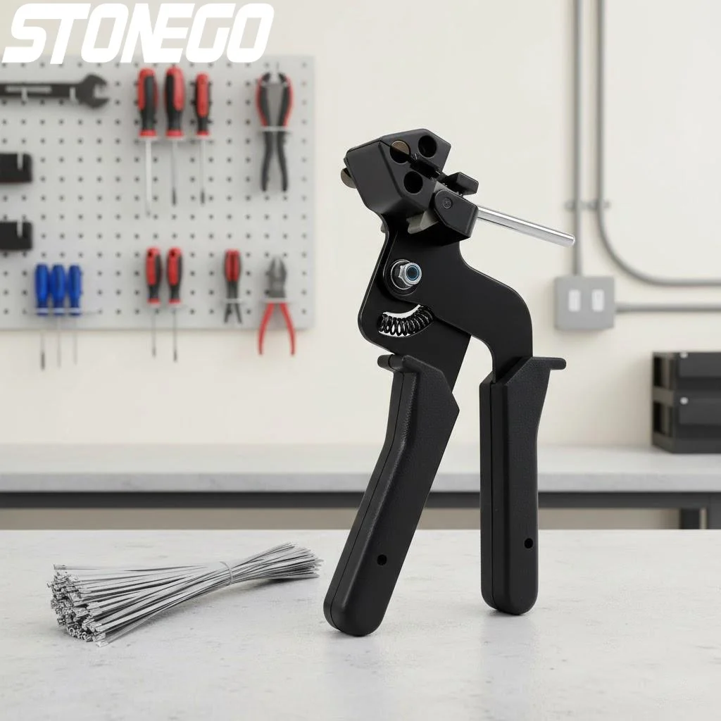 

Heavy Duty Stainless Steel Cable Tie Tensioner and Cutter for Strapping and Zip Tie Tightening and Cutting Tool