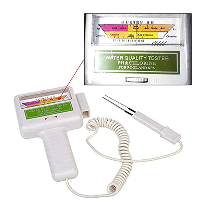 PC-101 PH CL2 Chlorine Tester Water Quality Tester Portable Home Swimming Pool Spa Aquarium PH Meter Test Monitor