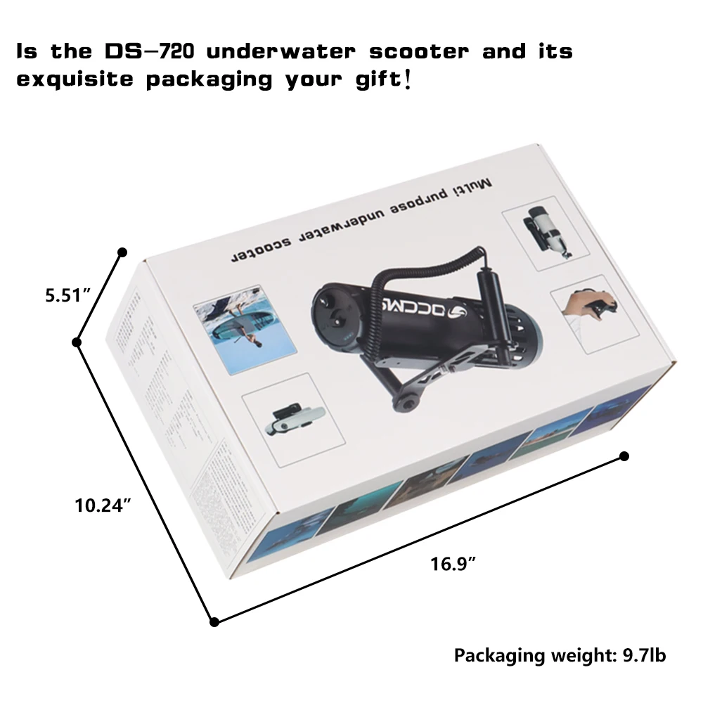 DCCMS Electric Underwater Scooter Dive Equipment Sea Scooter SUP Motor Paddleboard Motor for Diving And Water Sports view 5