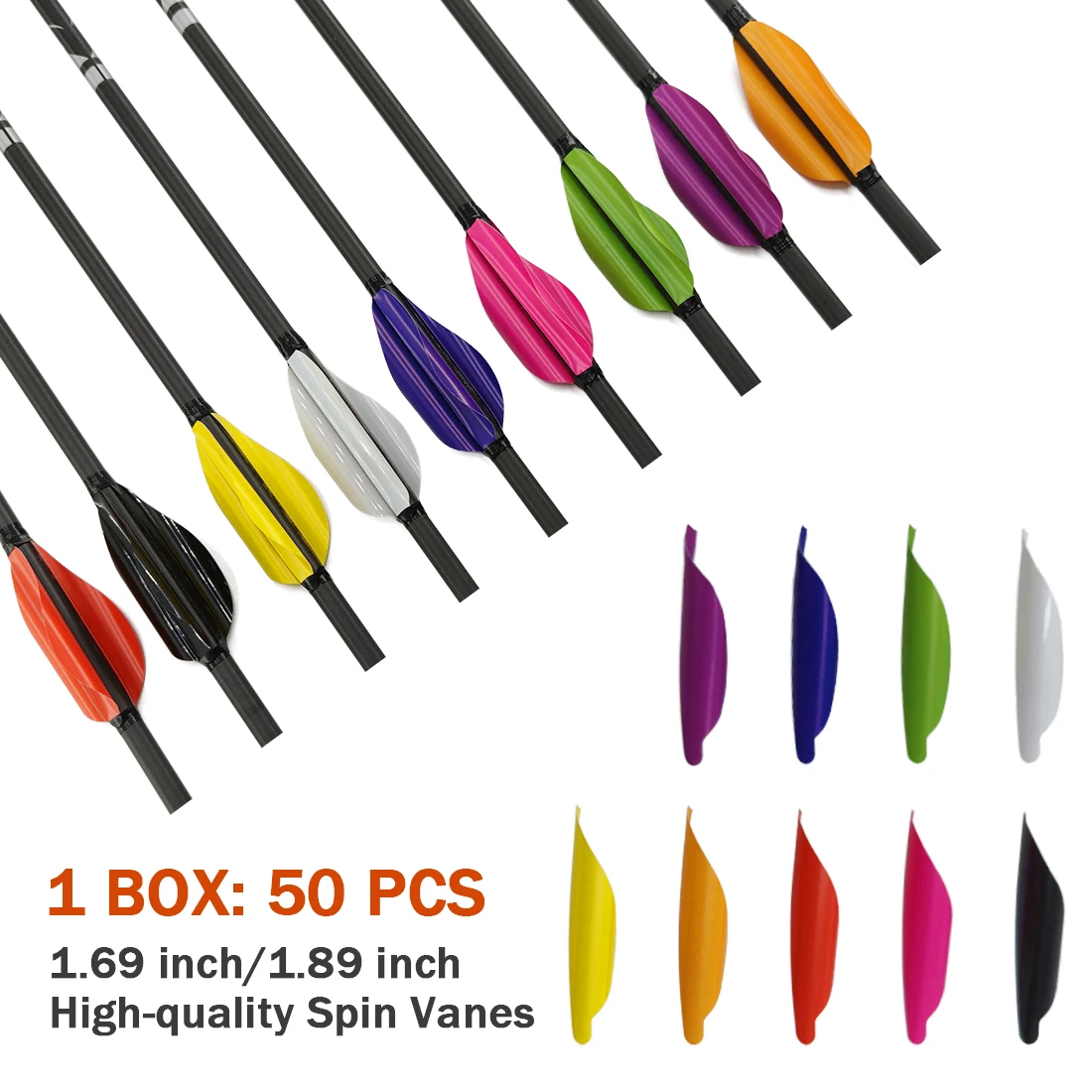 1.69-Inch Bow and Arrow Arrow Feather Rotating Feather Suitable for DIY Composite Bow, Recurve Bow and Crossbow Archery Accessor
