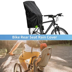 X Autohaux Child Bike Seat Rain Cover 210D Oxford Bicycle Rear Seat Canopy Cover Black