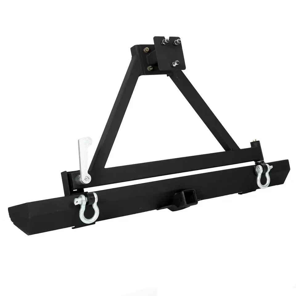 

Rear Bumper WITH Tire Carrier Hitch Receiver Fit 1987-2006 Jeep Wrangler TJ YJ