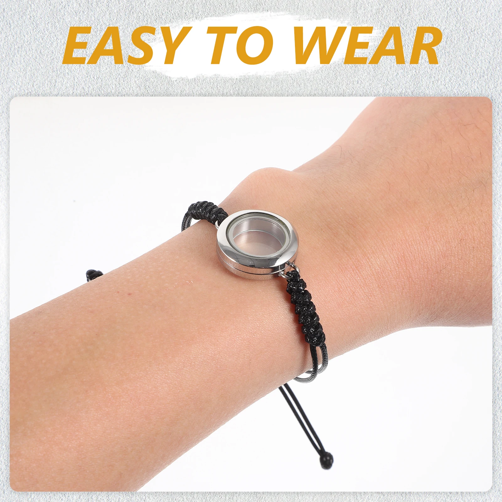

Stainless Steel Bottle Bracelet Braided Rope Adjustable Women Bracelets Girls Jewelry Wrist Accessory Sand Hair Storage