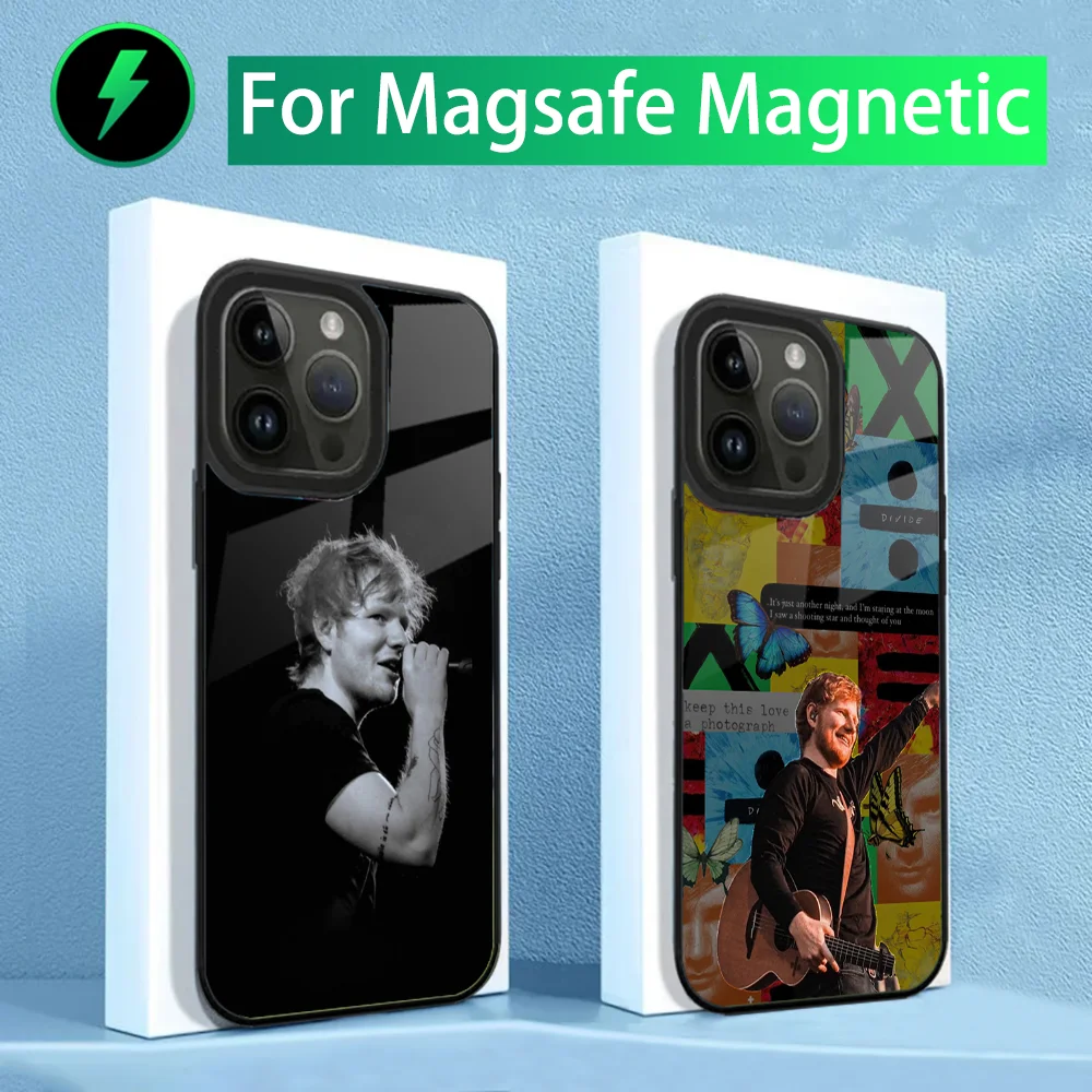 Singer Ed S-Sheeran Phone Case For iPhone 15,14,13,12,11,Plus,Pro,Max Mini Magsafe Magnetic Wireless Charging