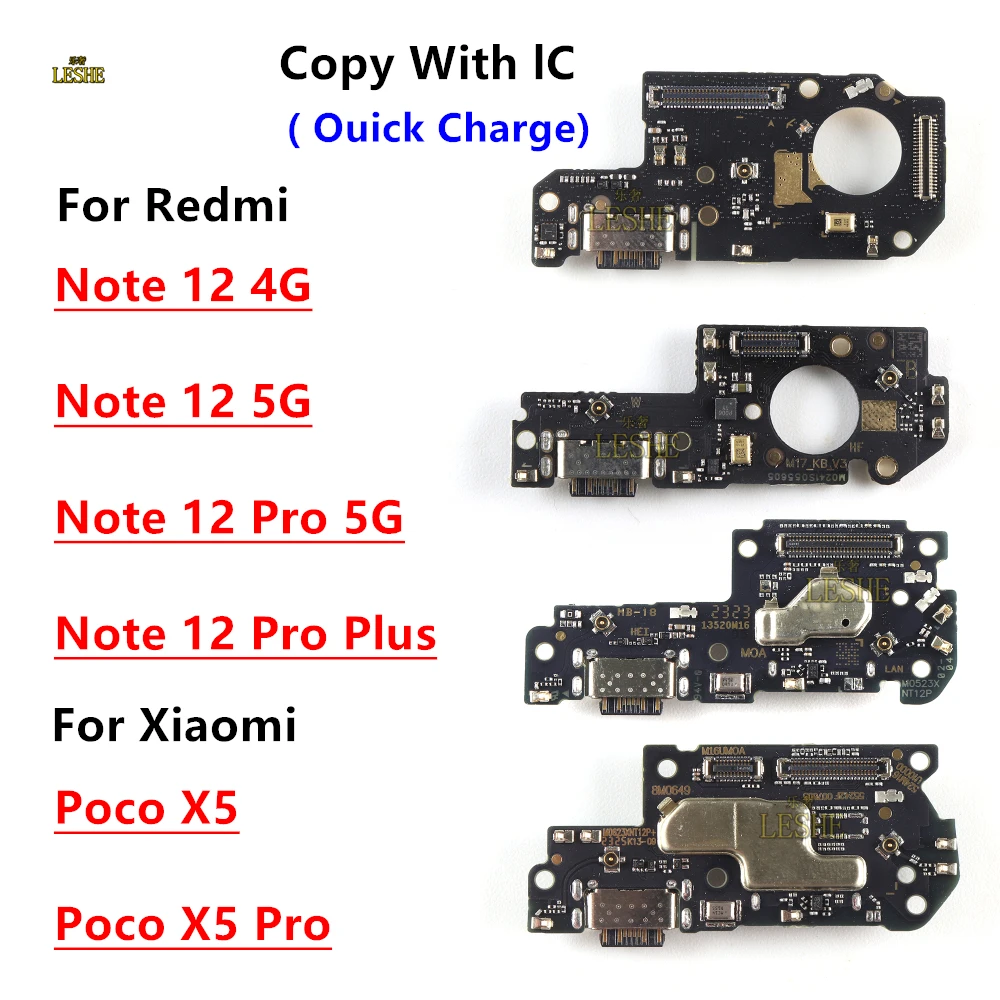 

Dock Connector USB Charger Charging Port Flex Cable Board For Xiaomi Poco X5 Pro Redmi Note 12 Pro Plus 4G 5G
