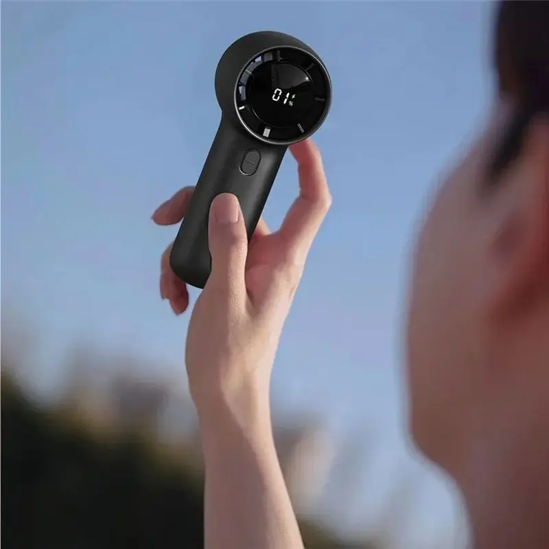 A84G-Fan Portable Ventilator Handheld Camping Fans 3000Mah USB Rechargeable Electric Fan 100 Wind Speeds Bladeless Air Cooler