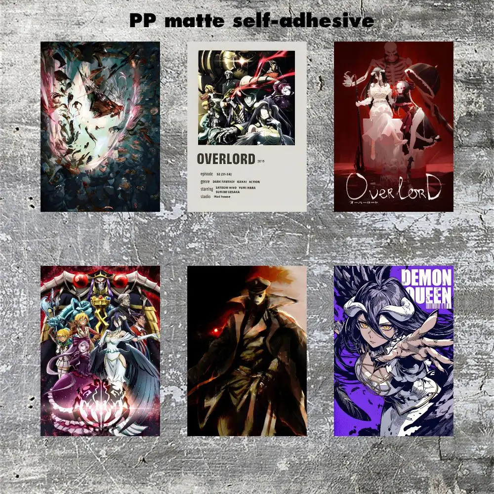 Overlord Anime Cool Poster Frameless poster pp Matte adhesive paper for Living room hallway bedroom
