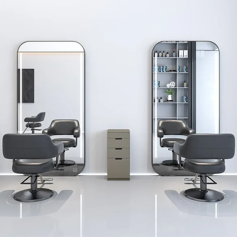 CX barber shop mirror table single-sided hair salon special wall-mounted hair cutting mirror