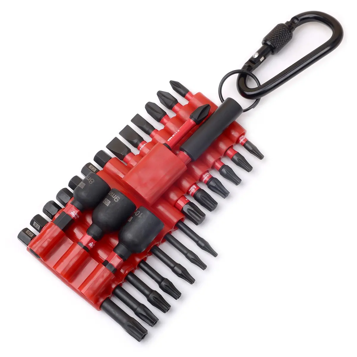 24 pçs conjuntos de bits de chave de fenda de impacto com manga organizador 1pc titular bit magnético misturado torx cruz plana conjunto de bits elétricos