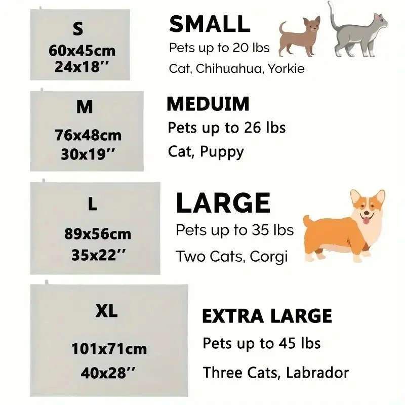 Lettino per gatti autoriscaldante Tappetino per cani per gatti autoriscaldante Tappetino termico extra caldo per casse per animali domestici per interni ed esterni con copertura rimovibile