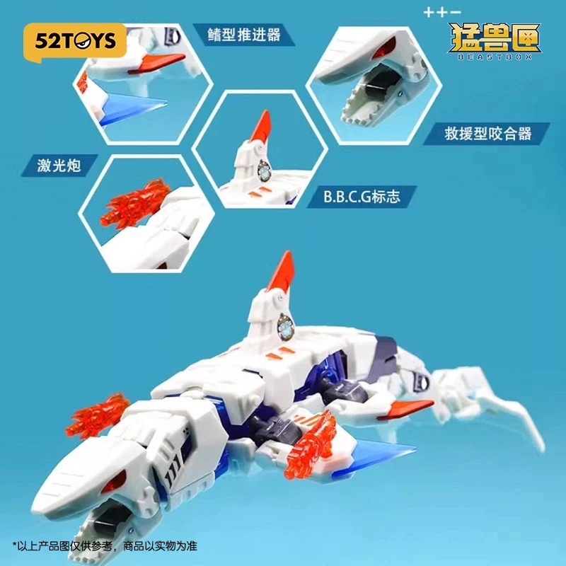 BEASTBOX Oryginalne Figurki Animacyjne Periferyjne Zabawki Rekin Biały w Pudełku Gacha Figurki Transformujące się Anime Figurki Akcji Kolekcjonerskie