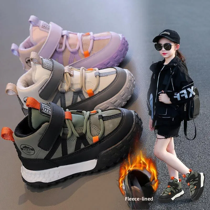 2026 Sports Winter Children's Sneakers Boys Tennis Shoe for Girls Sneaker Kids Shoes Running Shoes Velvet Shoes Child Sneaker