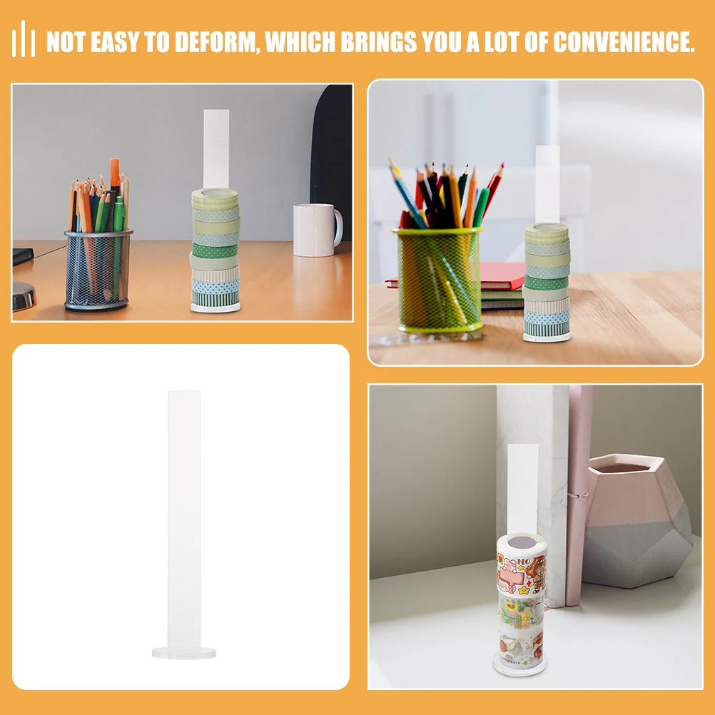 3 Pcs Organizer Acrylic Tape Holder Rack Shelf Jewelry Bead Tool Container Adhesive Invisible