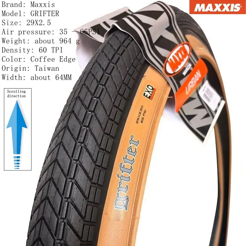 Maxxis Grifter M148 BMX Tire Wire Original Bicycle Tire for 20-inch BMX Bike 20x2.1 And 29-inch BMX Wheels 29X2.5