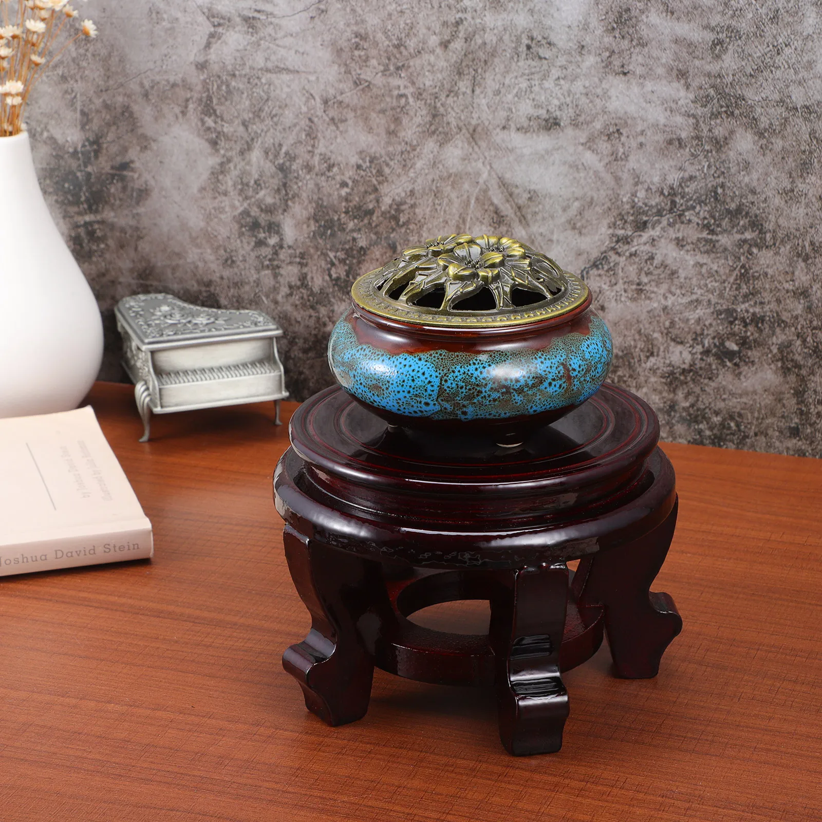 

Portable Flower Pot Base Plant Pots Indoor Single Tall Stand Desktop Succulent