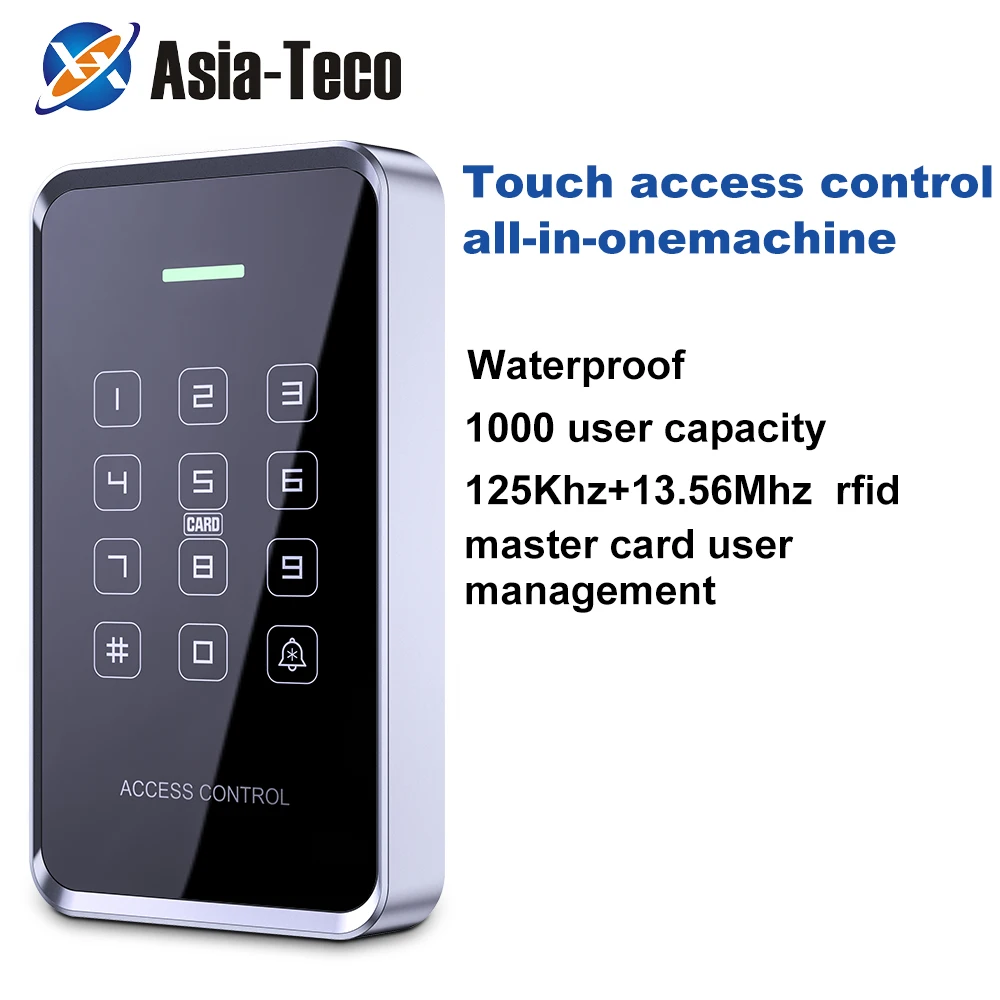 Dual Frequency 125KHz+13.56MHz RFID Card Reader Access Controller Access Control System 10000 Users IP67 Waterproof NO/NC/COM