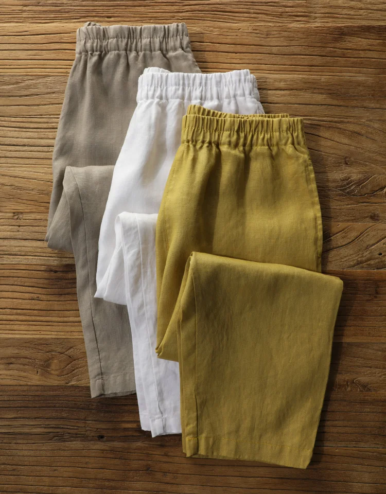예술적인 코튼 린넨 여성 캐주얼 팬츠, 신축성 있는 허리밴드, 하란 스타일, 여름용 루즈핏 바지, 비대칭 디자인, 출퇴근용