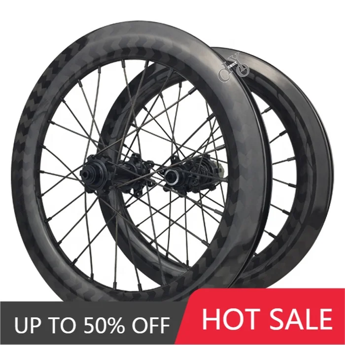 

STLF 16 Inch Carbon Bike Wheels 36mm X 25mm Clincher Disc Brake 11 Speed Wheel Bicycle Carbon 16 Inch Carbon Bicycle Wheelset 16