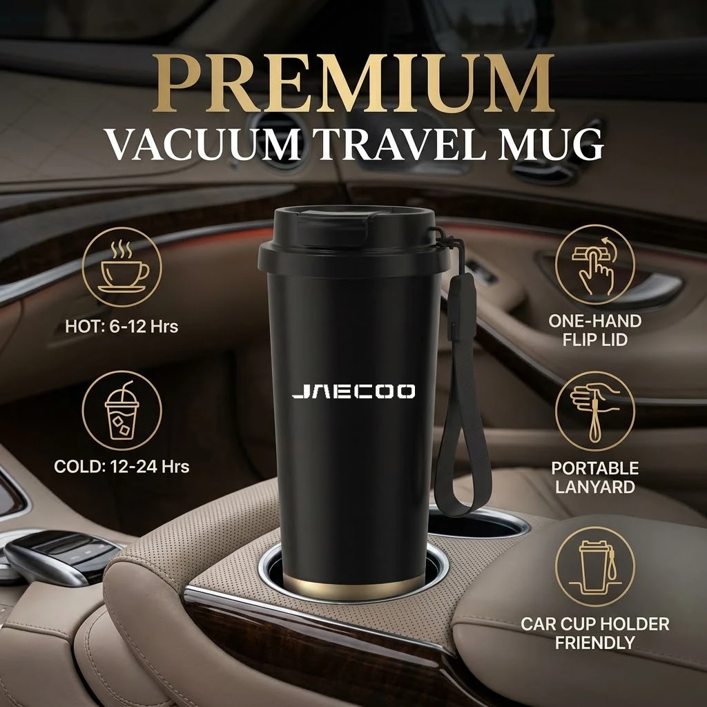 550ML Stainless Steel Coffee Cup Thermo Bottle Car Thermal Cup For Chery JAECOO J5 J7 J8 2024-2026