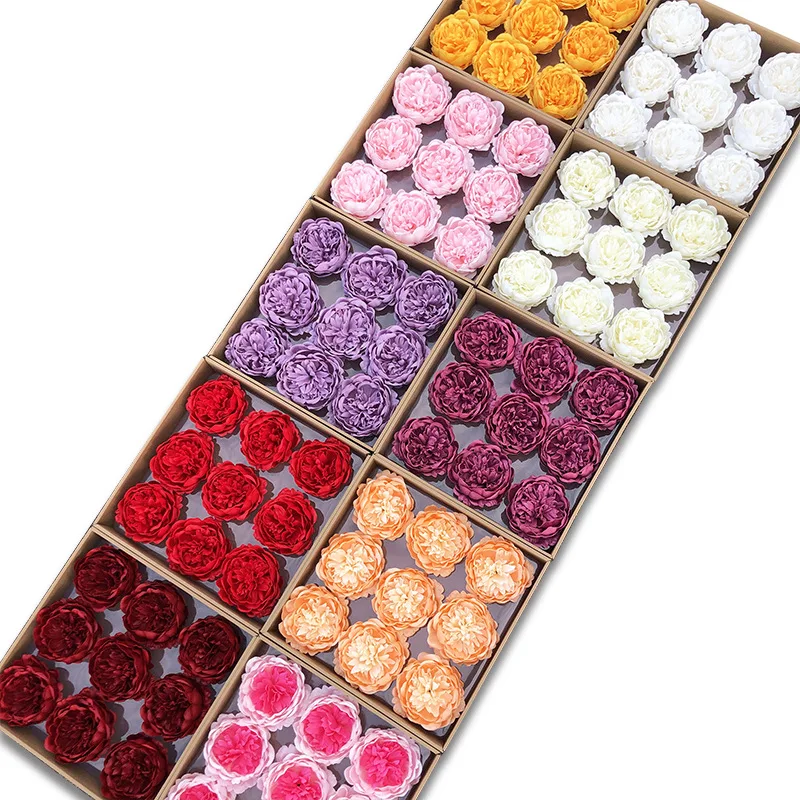 10x7.5cm 9/18/27pcs Big Poeny head Soap flower DIY floral gift for wife mother Birthday Valentine wedding Xmas new year home dec