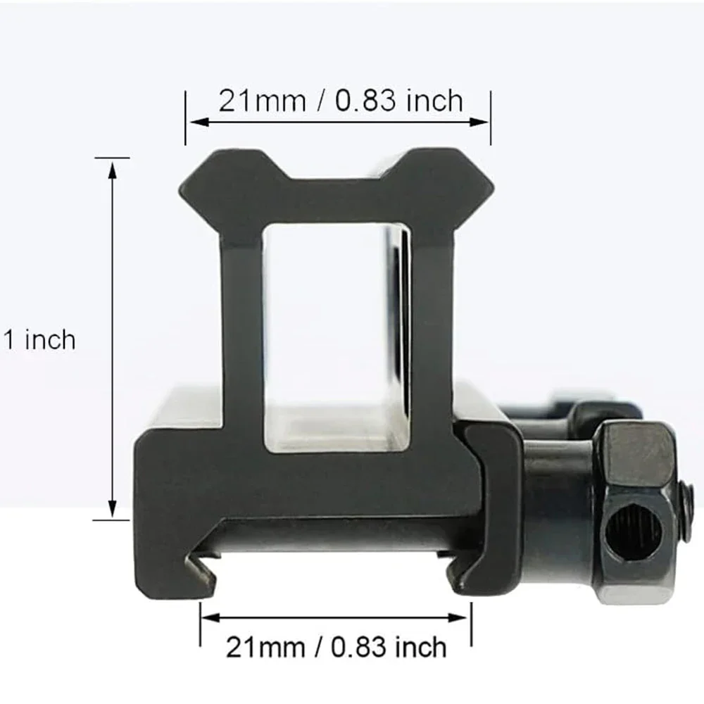 Taktische 4-14 Slot Riser Mount Picatinny Schienenadapter 21mm auf 21mm Zielfernrohrmontage 20mm Schiene UNITY Mount für Red Dot Optikvisiere – Detail 7
