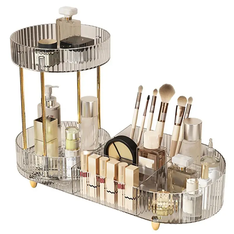 EYFL-Makeup Organizer Countertop Makeup Organizer Rotating Makeup Organizer Transparent