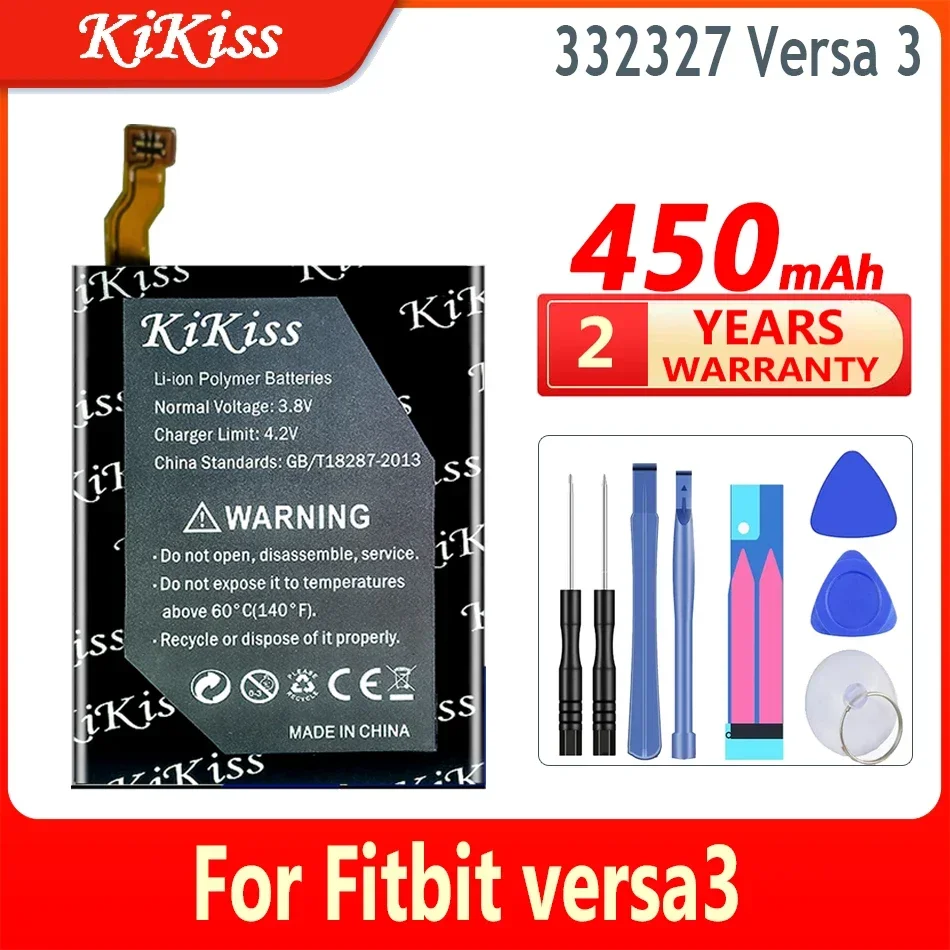 

Новая батарея KiKiss LSSP281324AB для Fitbit versa3 versa 3/для чувствительности 352325, перенапряжение заряда HR LSSP031420AB, батареи