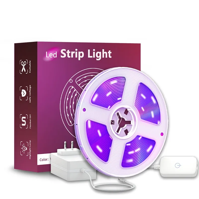 Soft Fluorescente LED Light Strip, Bare Board, UV Roxo Luz, Baixa Tensão, Mobiliário Para Casa, Decoração, 12V, 60, 5m, 10m, 2835